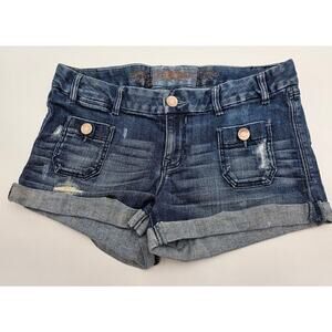 Express Women's Size 8 Cuffed Button Pocket Jean Shorts